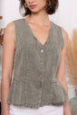Blouse en jeans - Kaki