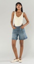 Short en jeans large bord - Nina - bleu vintage