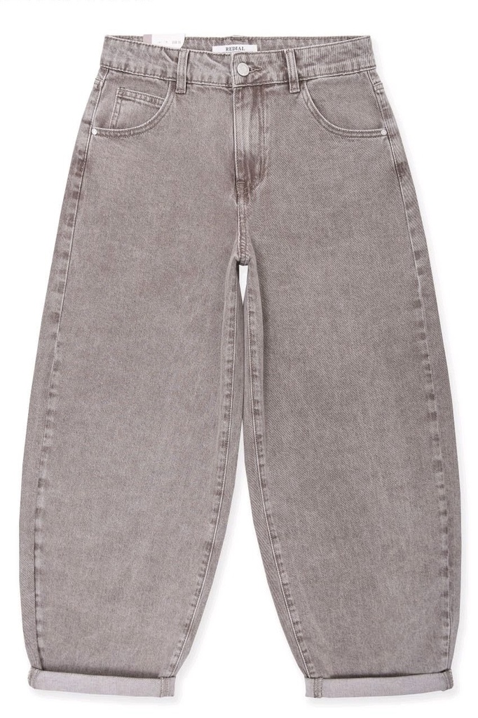[RD9157-13-L] Jeans ballon - Nora - taupe délavé (L)