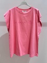 T-shirt à manches courtes en coton - Motif brodé - Dolce Vita - Fuchsia
