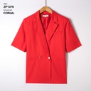 Blazer à manches courtes - Corail