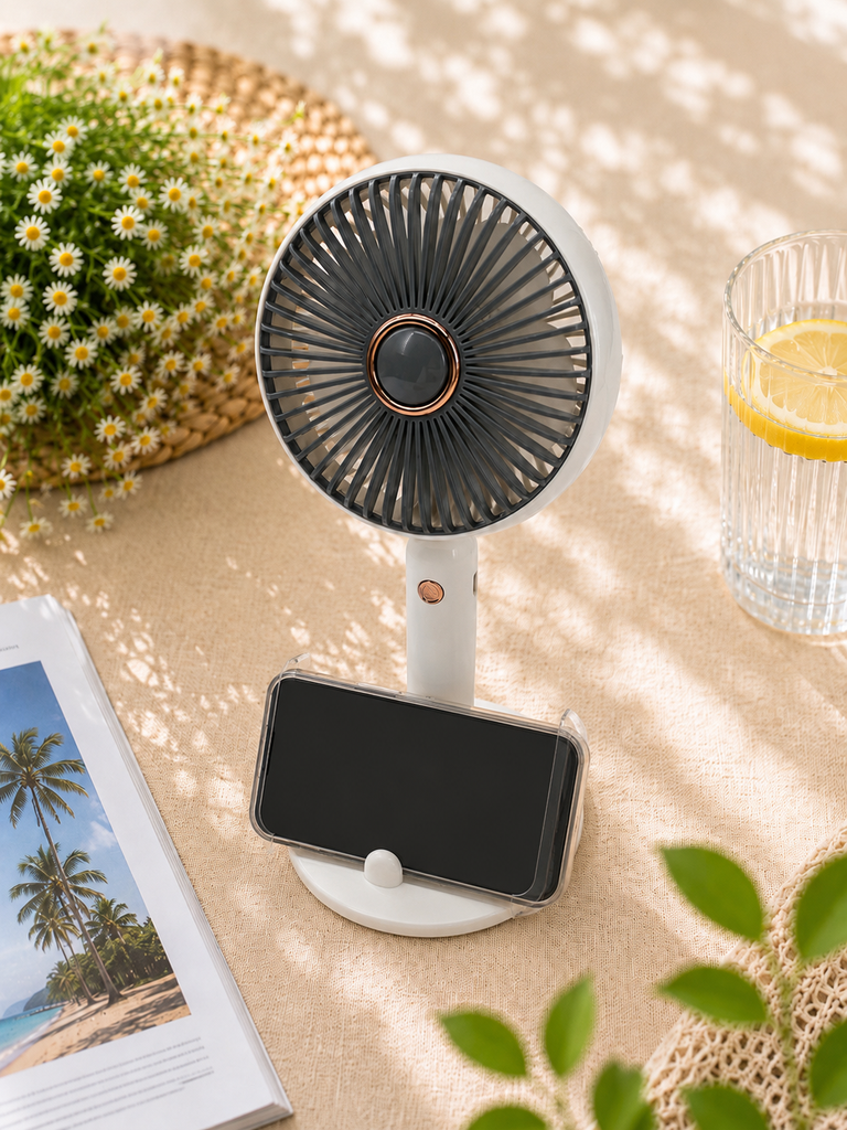 [VENTILO-AU0007-blanc] Ventilateur mini - Blanc
