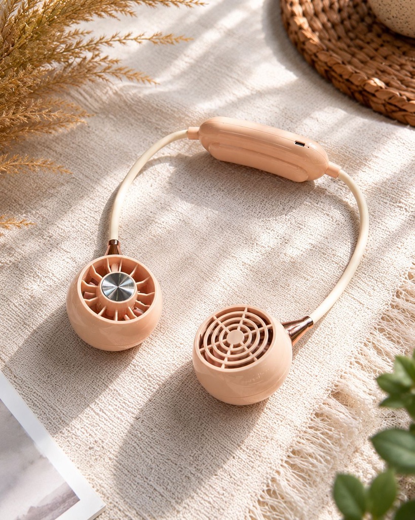 [VENTILO-AU0012-rose] Ventilateur nuque - Rose