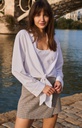 Chemise nouée avec haut sans manches assorti - YAYA - Pure White
