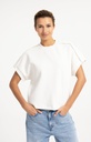 Sweat-shirt sans manches avec plis aux épaules - YAYA - Off White