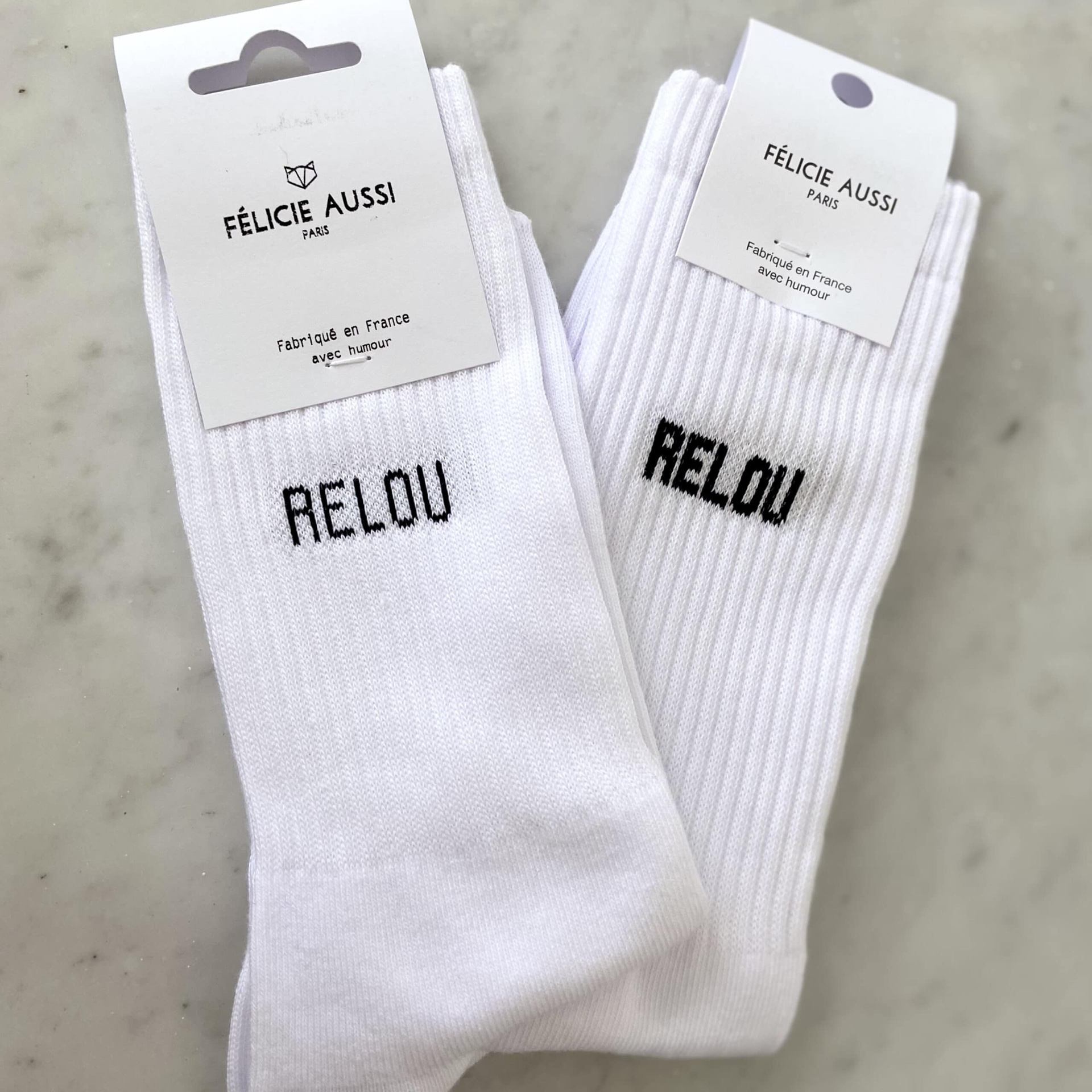 Chaussettes - Félicie Aussi - Relou blanches - 36/40