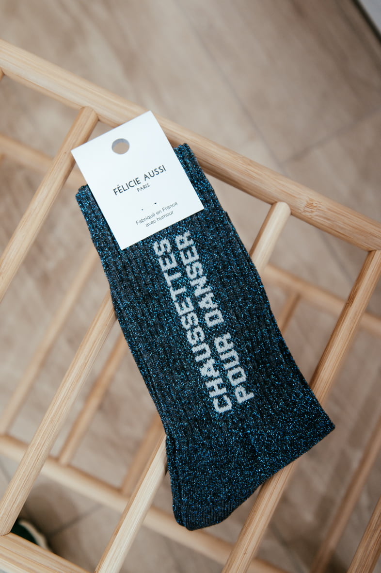 Chaussettes - Félicie Aussi - Danser - Anthracite paillettes 36/40