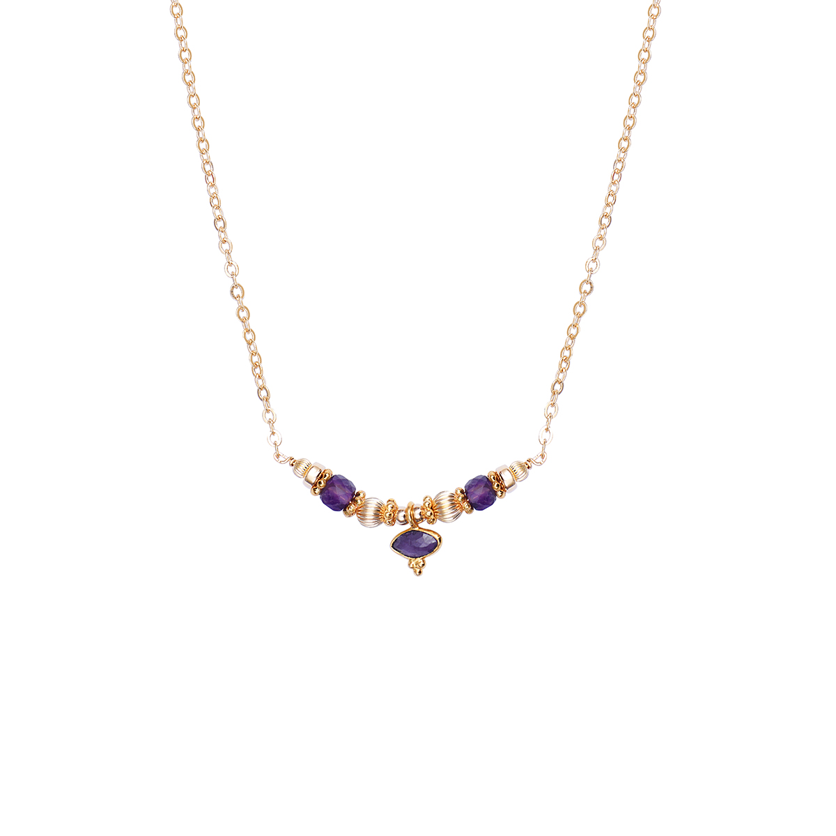 Collier - By 164 - Zelie - Mauve