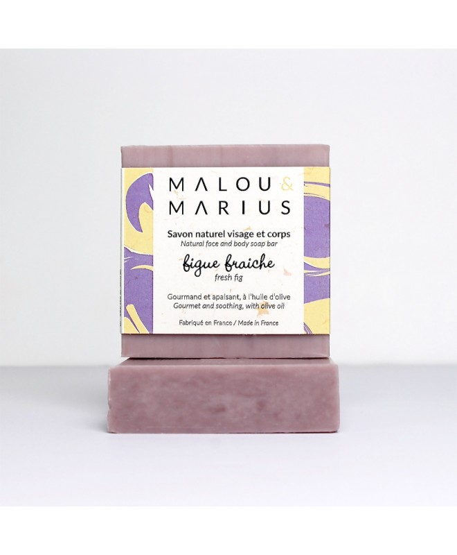 Savon Gourmand et Apaisant - Malou & marius - Visage et corps - Figue fraîche