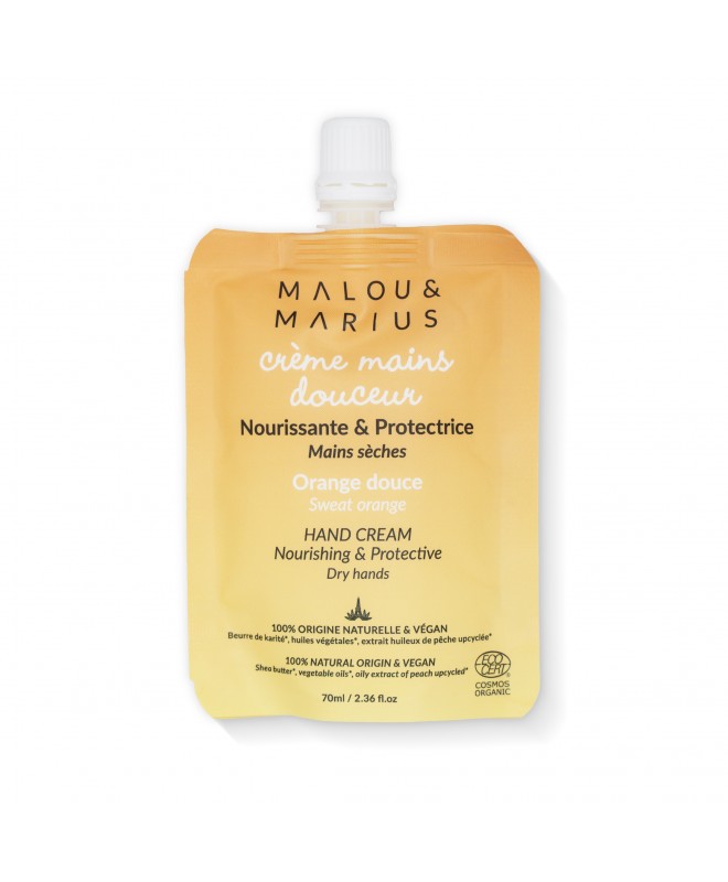Crème mains nourrissante et protectrice - Malou & Marius - senteur orange douce