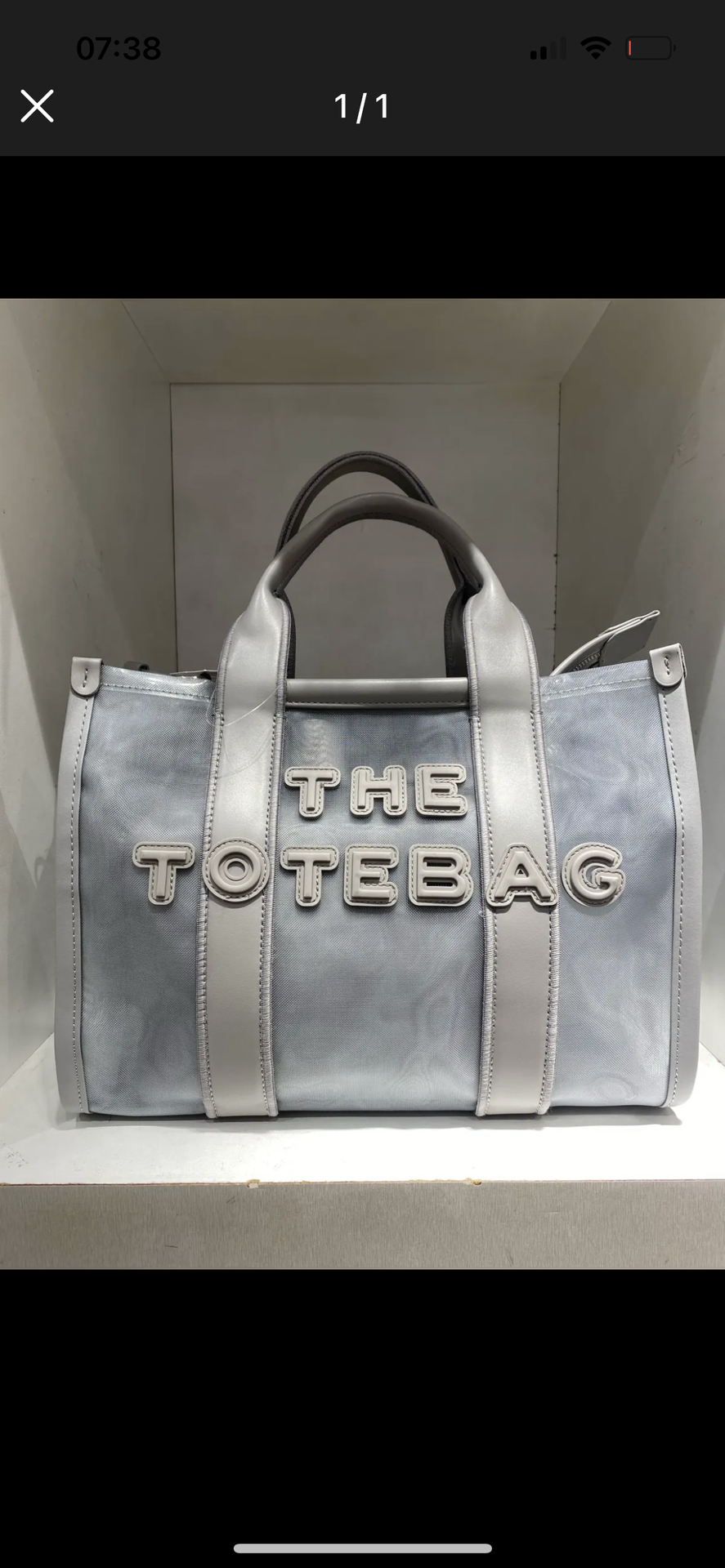 Sac cabas bi-matière - The Tote Bag - gris