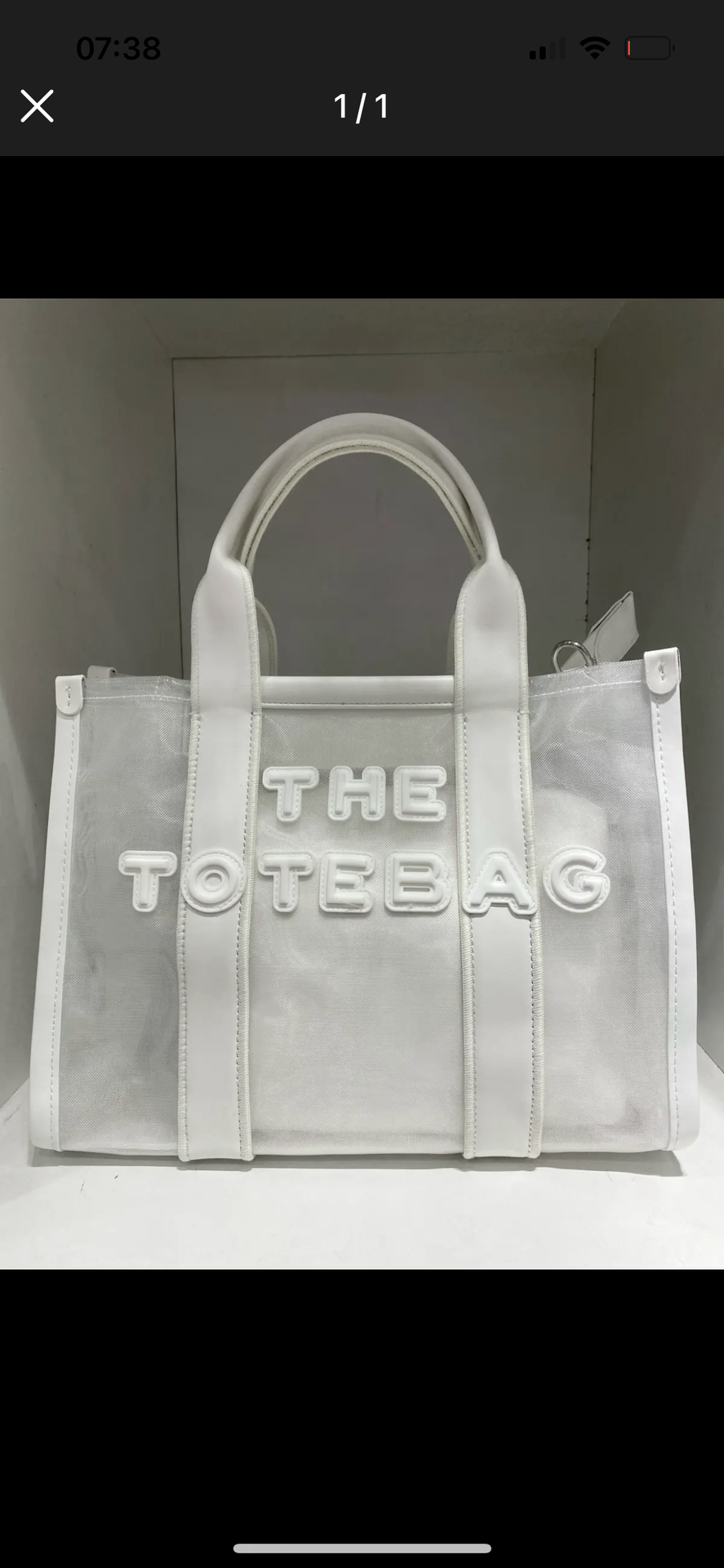 Sac cabas bi-matière - The Tote Bag - blanc
