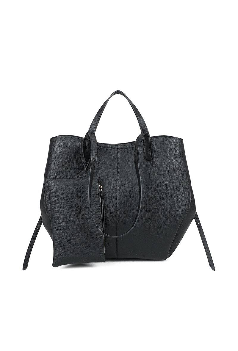 Sac cabas avec pochette - Gina - noir