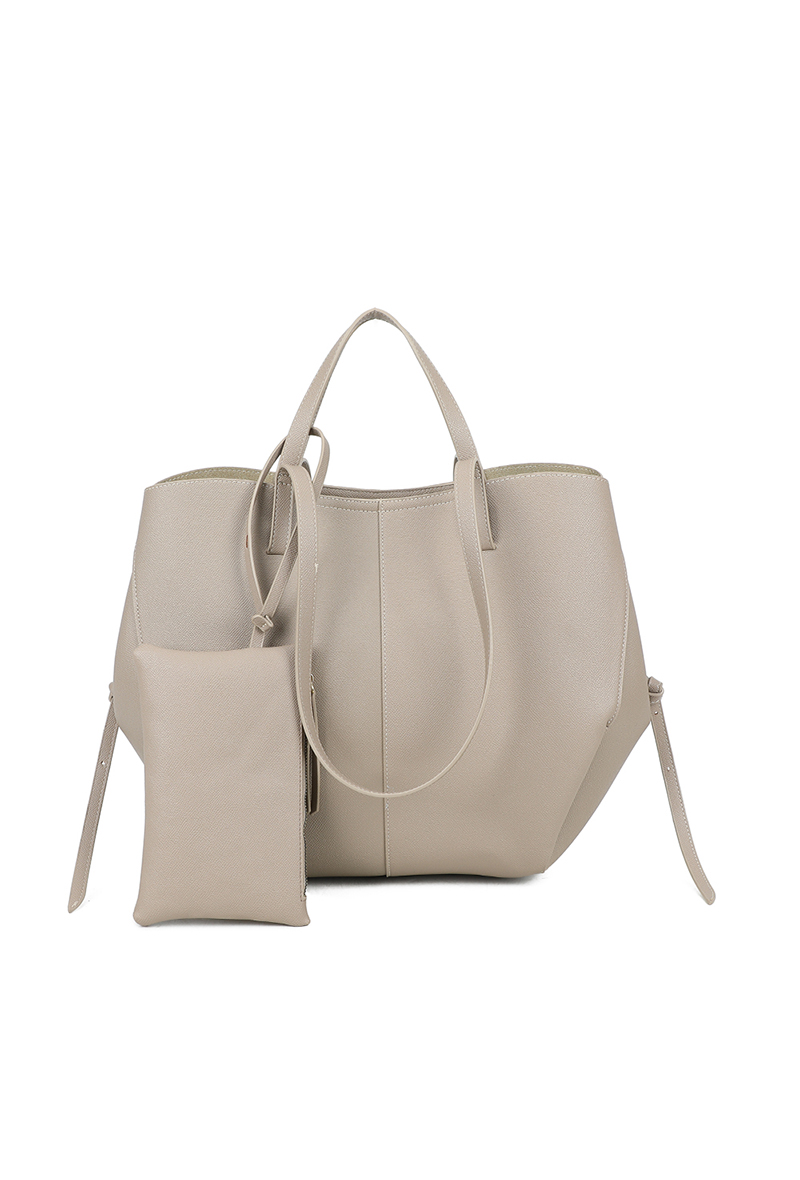 Sac cabas avec pochette - Gina - taupe