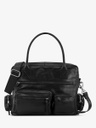 Sac cours multipoches cuir noir pour femme LeDandy 90's - Noir