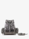 SAC SEAU CUIR NOIR UNISEXE LESEAU 90'S - Acier