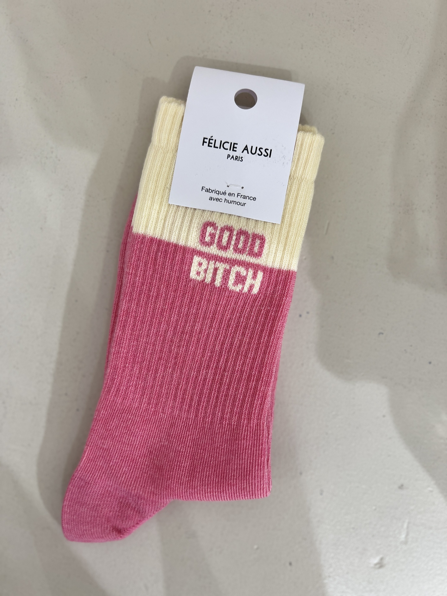 Chaussettes - Félicie Aussi - GOOD BITCH bicolorerosechiné 36/40