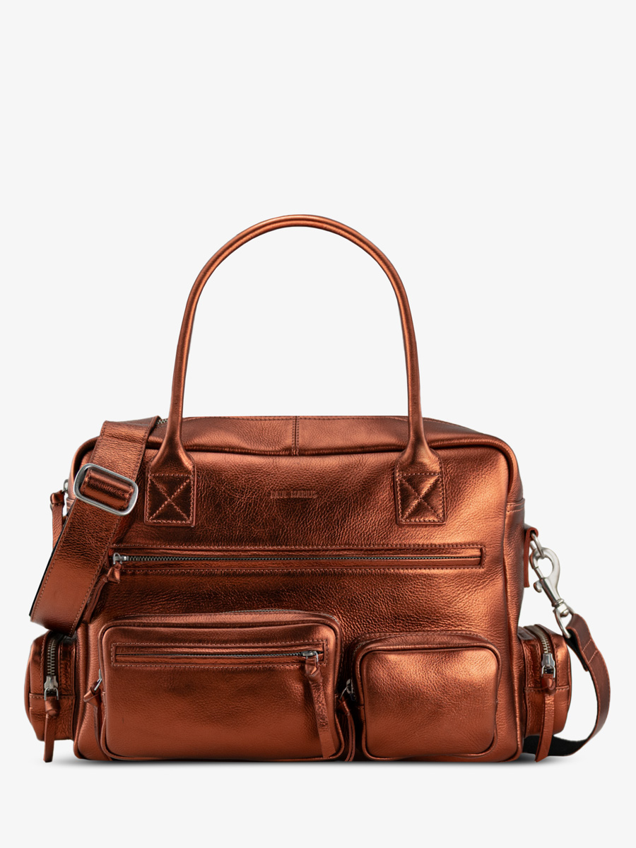Sac à main en cuir - Paul Marius - Le Dandy 90'S - Ginger