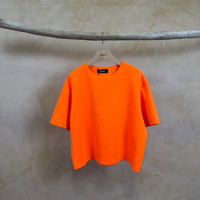 T-shirt ultra doux - Joy - Orange fluo