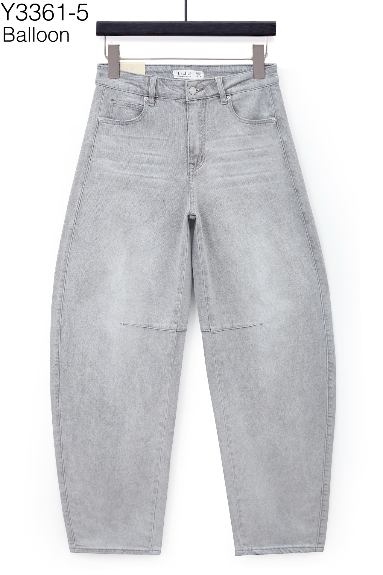 Jeans coupe ballon - Lauria - Gris