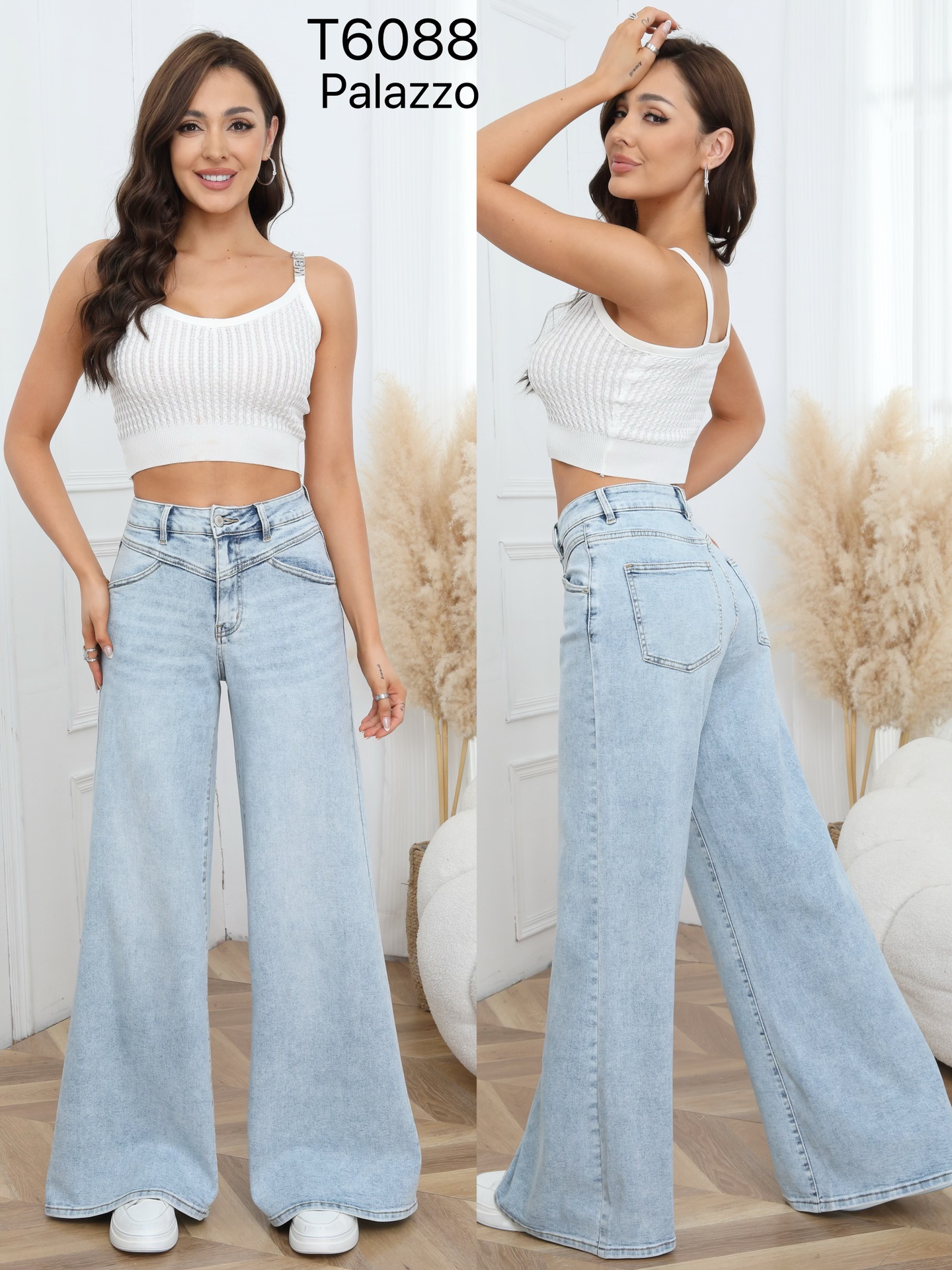Jeans palazzo - Clothilde - bleu clair