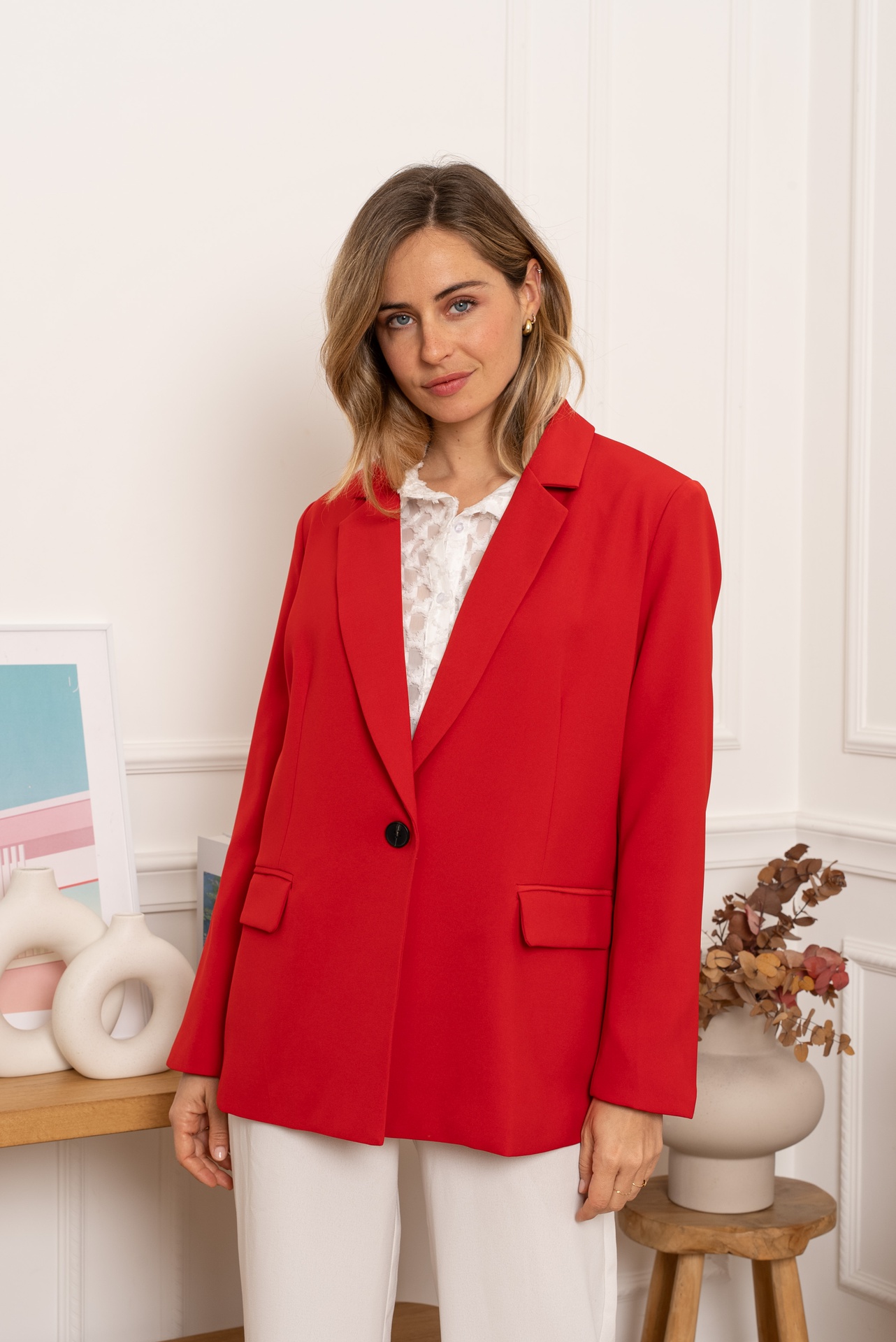 Blazer oversized  - Samantha - Rouge