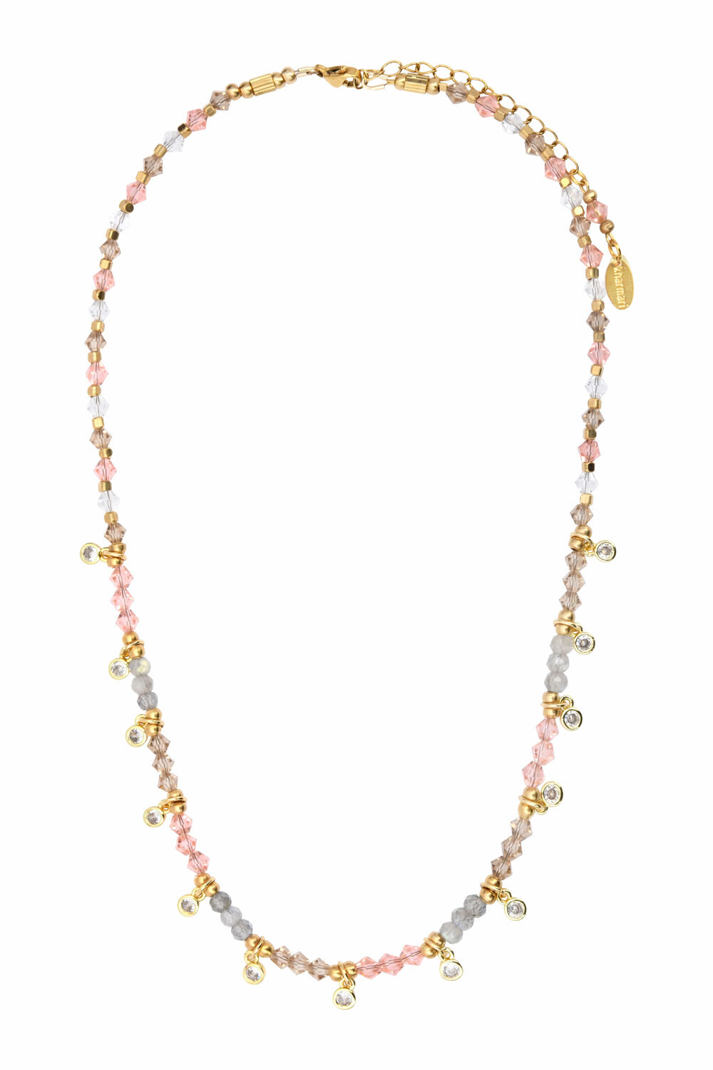 Collier - Kharmari - Iris - Rose/blanc