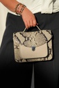 Sac à main cuir noir - Paul Marius - Mademoiselle George Python - Galet