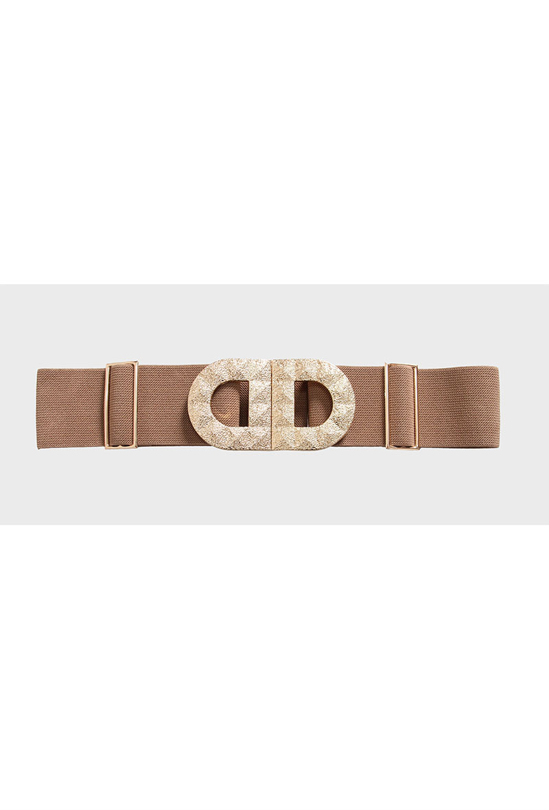 Ceinture élastique - Double D - Taupe
