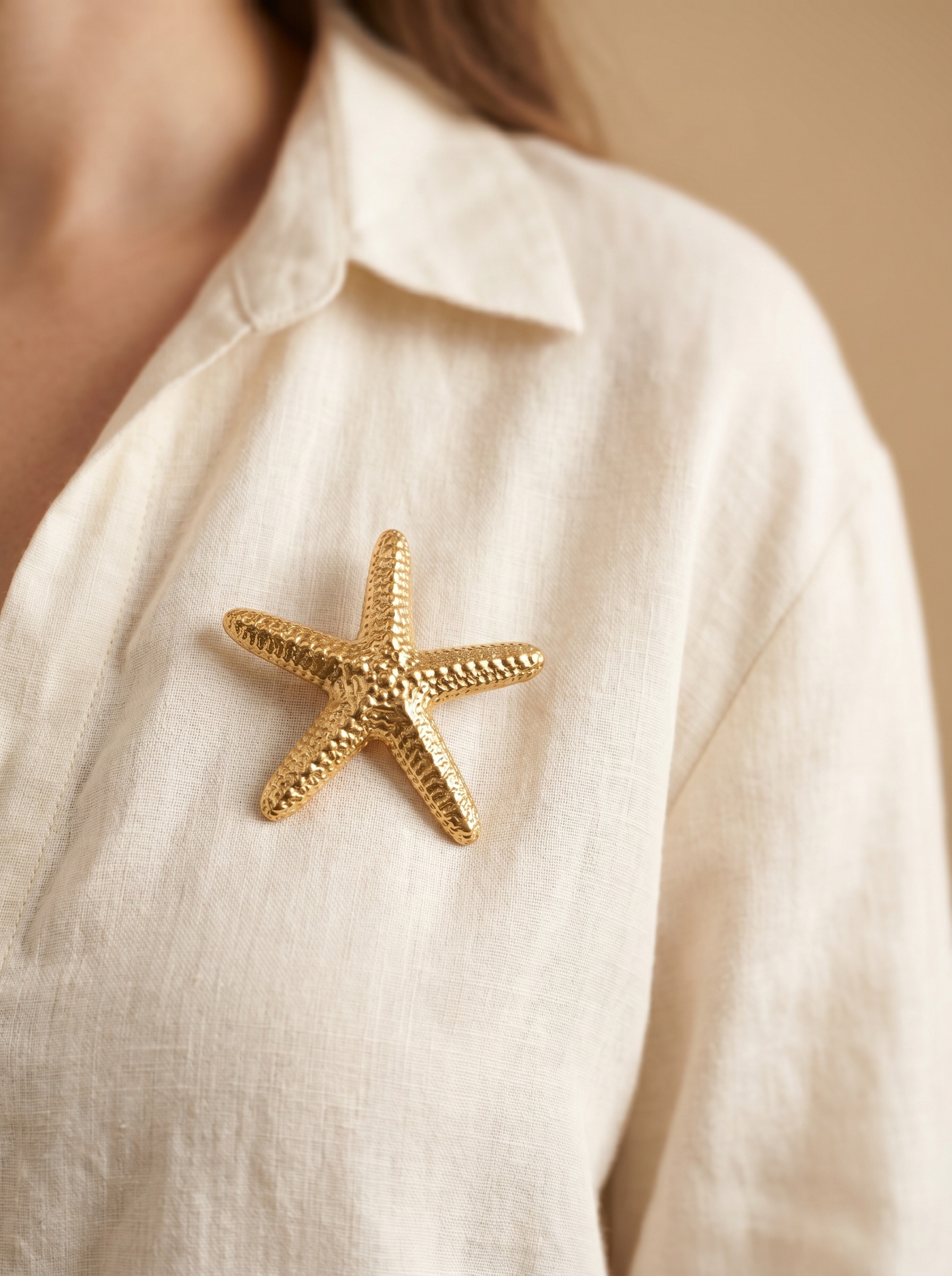 Broche - Etoile d'or - Doré