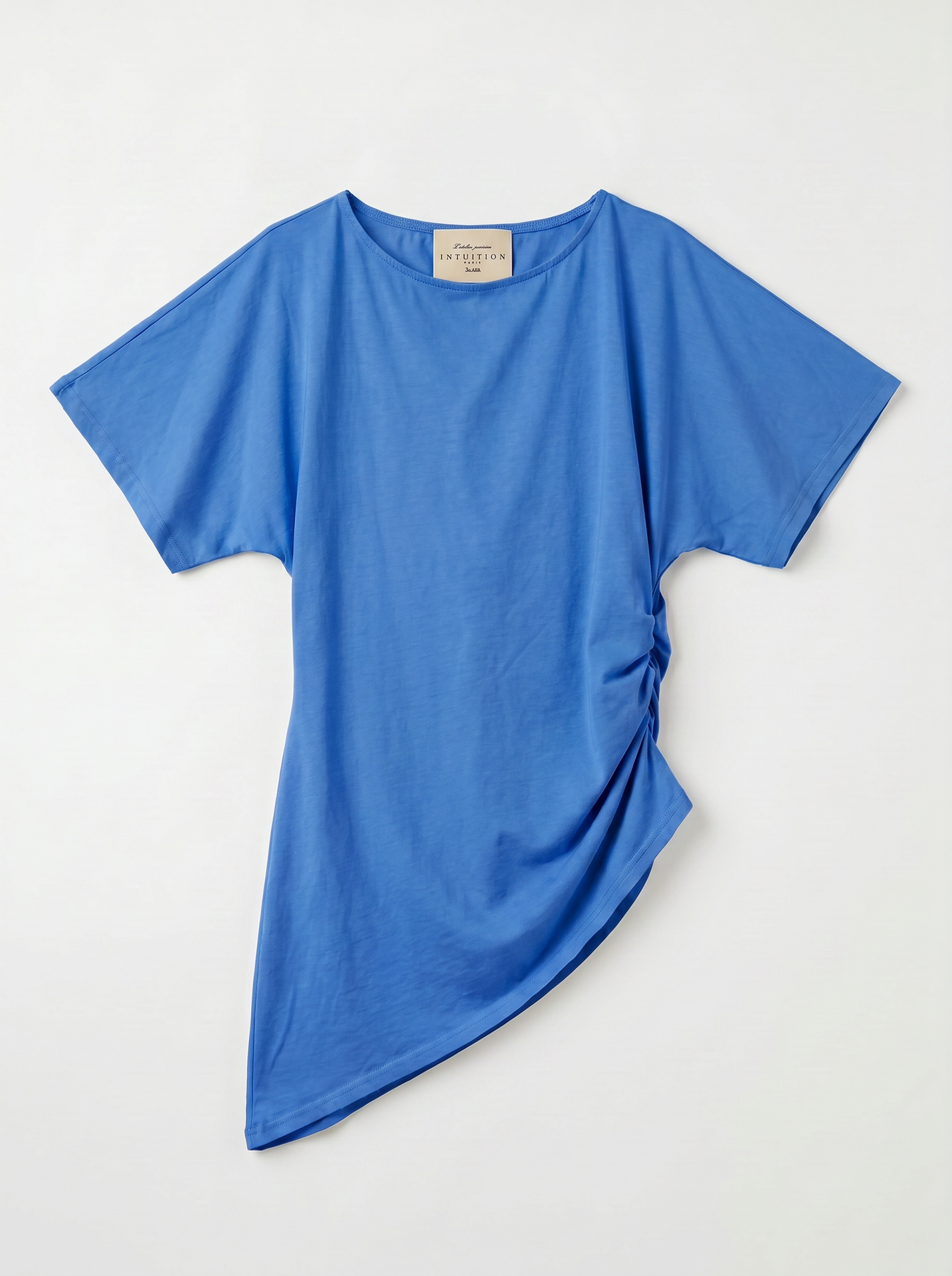 T-shirt asymétrique - Bleu électrique