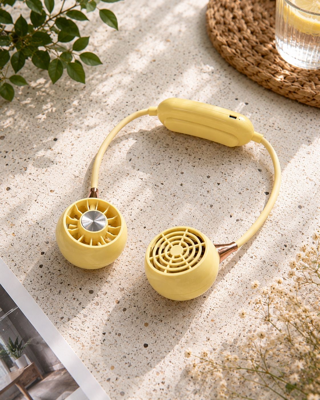 Ventilateur nuque - Jaune
