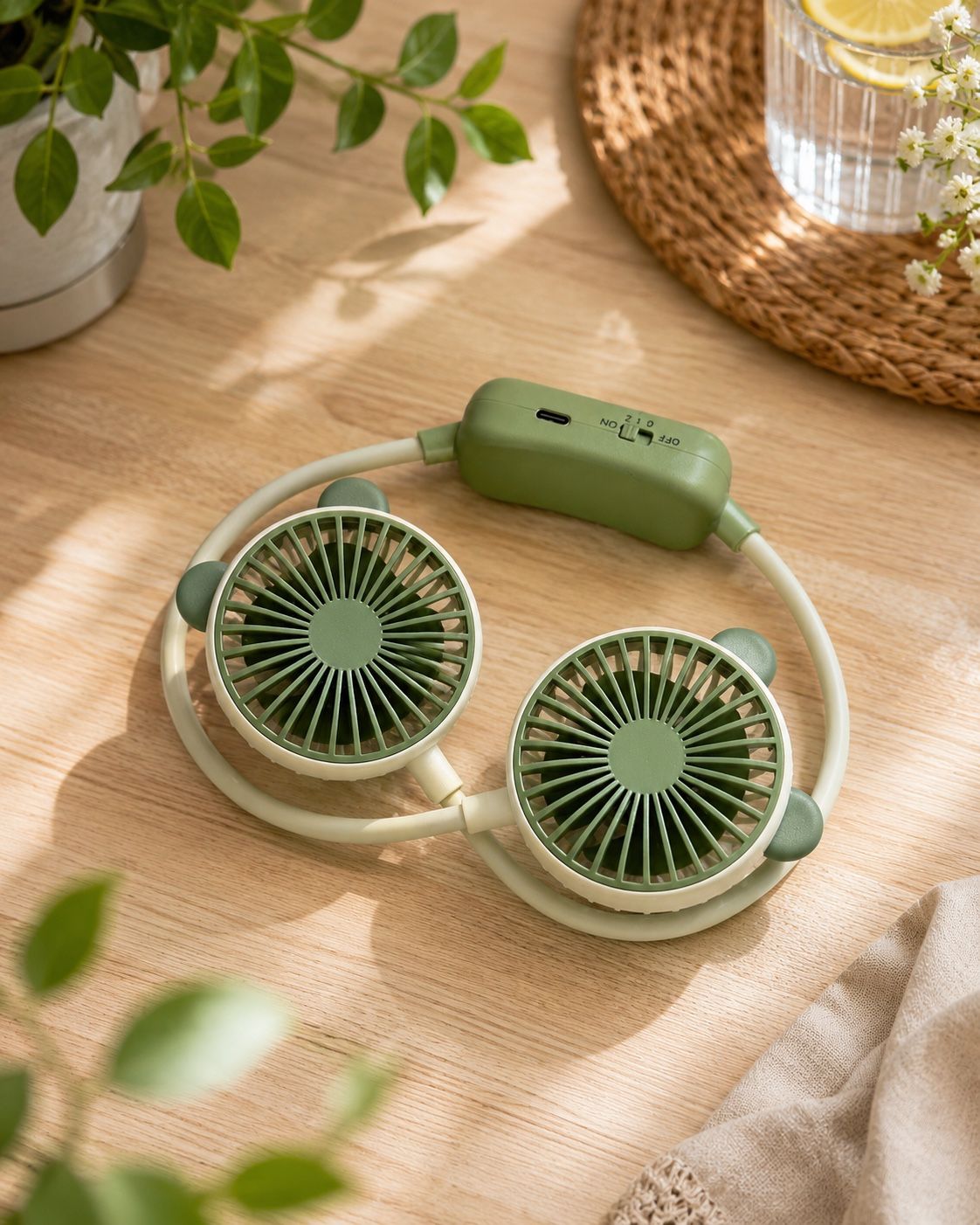 Ventilateur nuque - Vert clair