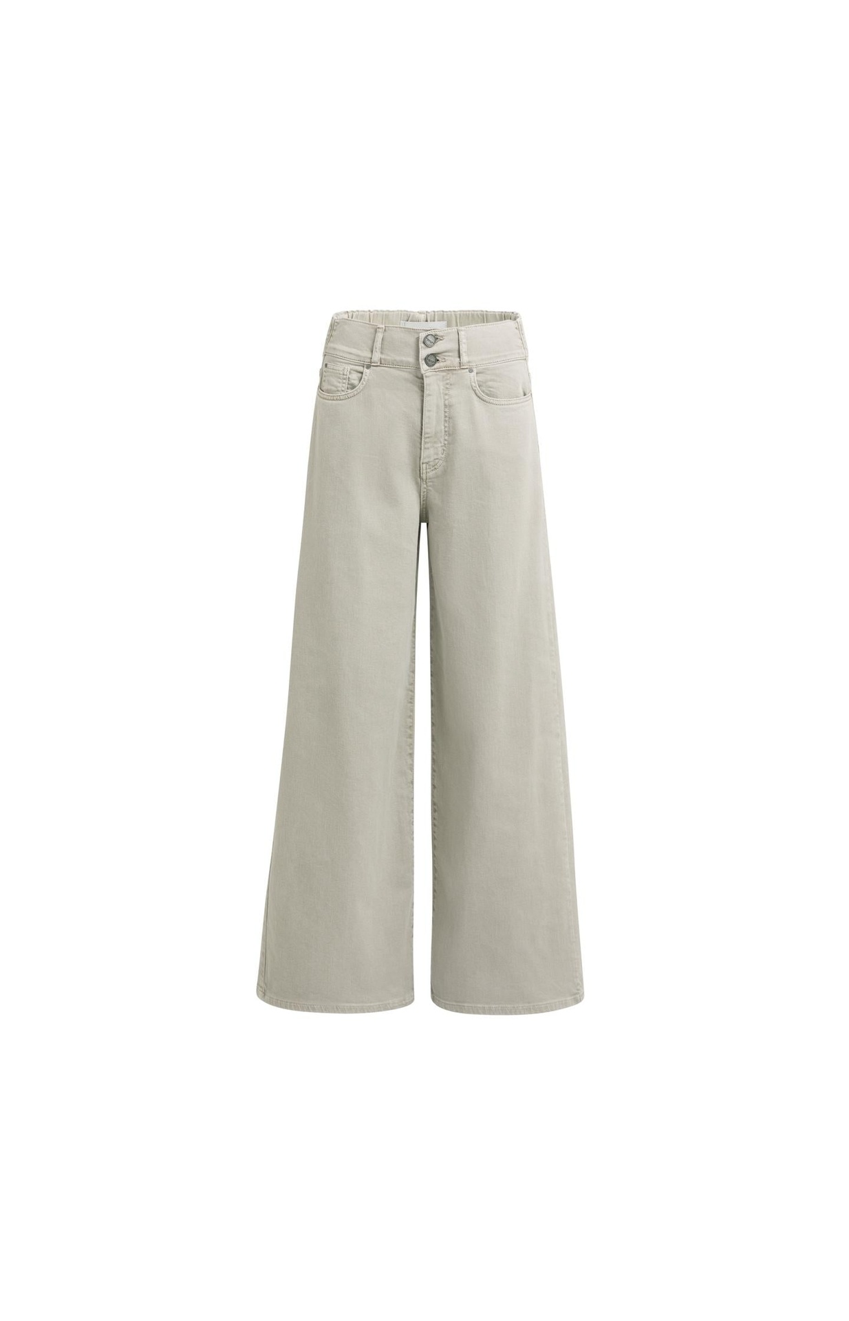 Jean en denim à jambes larges et ceinture distinctive (L34) - YAYA - Mid Grey Denim